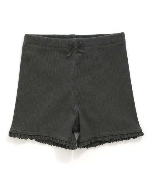 Ampersand(アンパサンド)の「リブペチコートパンツ(レギンス/スパッツ・キッズ・ライトグレー/クリーム/チャコール・120/95/140)」の3枚目の写真