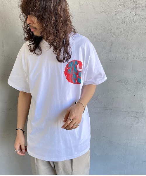 Carhartt WIP（カーハートダブリューアイピー）の「[carhartt WIP/カーハートダブリューアイピー] LONGHAUL バックプリントロゴTシャツ（Tシャツ/カットソー・レディース・ダークグリーン/ホワイト・L/M）」の11枚目の写真