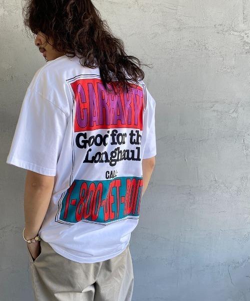 Carhartt WIP（カーハートダブリューアイピー）の「[carhartt WIP/カーハートダブリューアイピー] LONGHAUL バックプリントロゴTシャツ（Tシャツ/カットソー・レディース・ダークグリーン/ホワイト・L/M）」の15枚目の写真