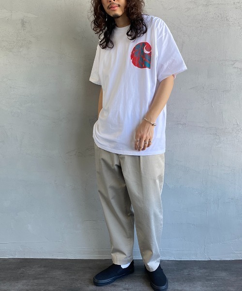 Carhartt WIP（カーハートダブリューアイピー）の「[carhartt WIP/カーハートダブリューアイピー] LONGHAUL バックプリントロゴTシャツ（Tシャツ/カットソー・レディース・ダークグリーン/ホワイト・L/M）」の12枚目の写真