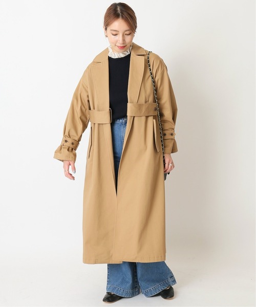 U by SPICK&SPAN(ユーバイスピックアンドスパン)の「≪追加≫ボリュームコート2◆(トレンチコート・レディース・ベージュ/カーキ・FREE)」の9枚目の写真