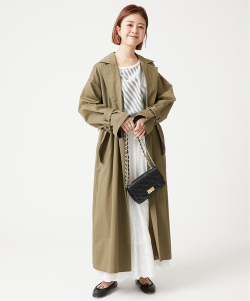 U by SPICK&SPAN(ユーバイスピックアンドスパン)の「≪追加≫ボリュームコート2◆(トレンチコート・レディース・ベージュ/カーキ・FREE)」の16枚目の写真