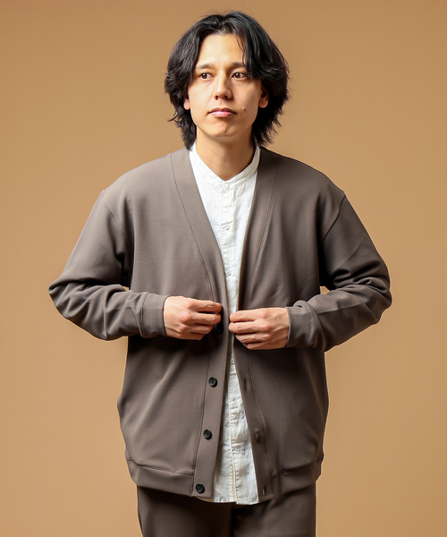 合馬公式アカウント1　ベージュ カーディガン　※サイズ4 追加4》手洗い可 / リネン混シアーカーディガン | ベーセー