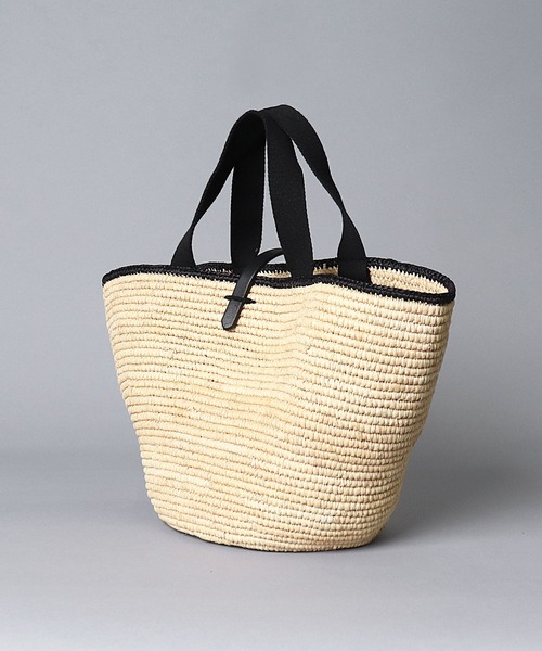 MAISON N.H PARIS(メゾンエヌアッシュパリ)の「【 MAISON N.H PARIS / メゾンエヌアッシュパリ 】 CARLA GRAND(かごバッグ・レディース・ナチュラル/ブラック・FREE)」の3枚目の写真