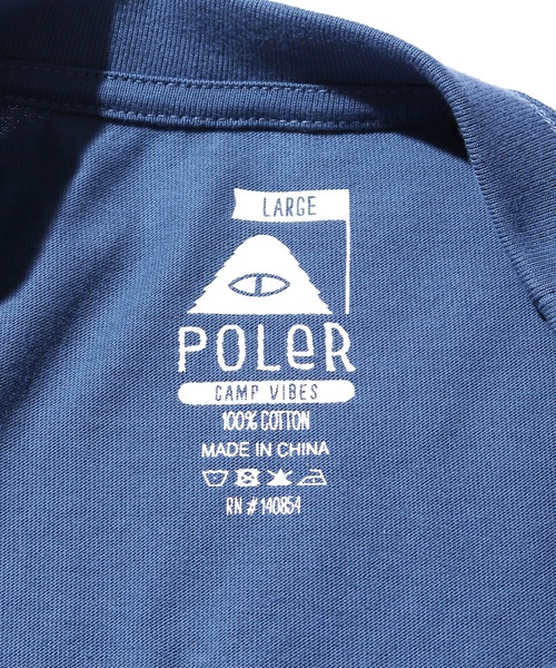 POLeR OUTDOOR STUFF（ポーラーアウトドアスタッフ）の「POLER/ポーラー SCRIPT PKT RELAX FIT TEE 半袖Tシャツ（Tシャツ/カットソー・メンズ・ブルー/ホワイト/ピンク・XL/M/L）」の7枚目の写真