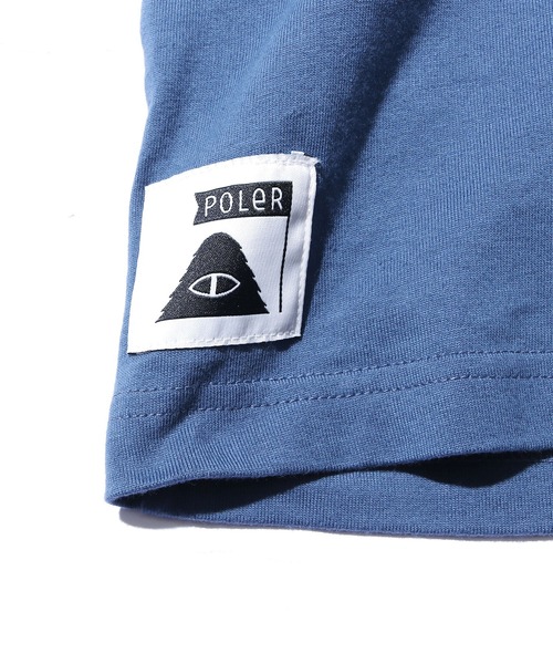 POLeR OUTDOOR STUFF（ポーラーアウトドアスタッフ）の「POLER/ポーラー SCRIPT PKT RELAX FIT TEE 半袖Tシャツ（Tシャツ/カットソー・メンズ・ブルー/ホワイト/ピンク・XL/M/L）」の11枚目の写真