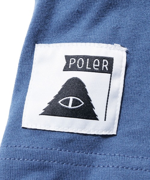 POLeR OUTDOOR STUFF（ポーラーアウトドアスタッフ）の「POLER/ポーラー SCRIPT PKT RELAX FIT TEE 半袖Tシャツ（Tシャツ/カットソー・メンズ・ブルー/ホワイト/ピンク・XL/M/L）」の12枚目の写真