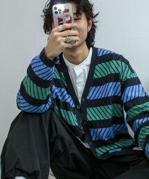 GLOSTER | 【GLOSTER/グロスター】ジオメトリック ジャガードカーディガン(カーディガン/ボレロ)