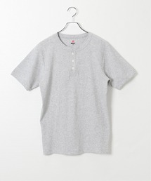 【Hanes/ヘインズ】 BEEFY リブヘンリーネックTシャツ