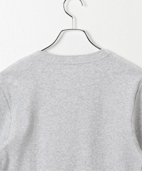 HANES(ヘインズ)の「【Hanes/ヘインズ】 BEEFY リブヘンリーネックTシャツ(Tシャツ/カットソー・メンズ・ホワイト/チャコールグレー・LARGE/X-LARGE)」の5枚目の写真