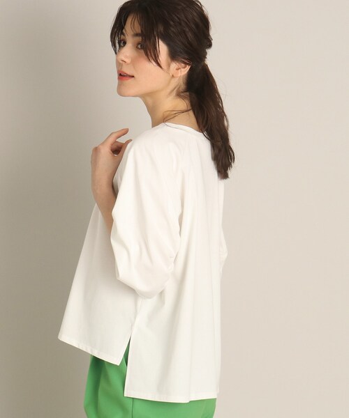 THE SHOP TK （ザ ショップ ティーケー ）の「◆ギャザー七分袖プルオーバー（Tシャツ/カットソー・レディース・ブラック/ベージュ/ホワイト系・12/13）」の18枚目の写真