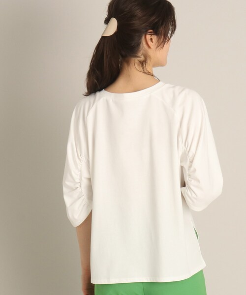 THE SHOP TK （ザ ショップ ティーケー ）の「◆ギャザー七分袖プルオーバー（Tシャツ/カットソー・レディース・ブラック/ベージュ/ホワイト系・12/13）」の19枚目の写真