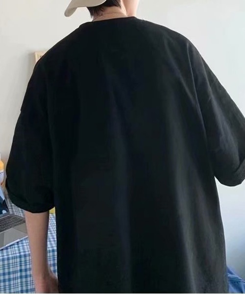 NEW GENTLEMAN（ニュージェントルマン）の「スマイル ワンポイント ビッグT（Tシャツ/カットソー・メンズ・ホワイト/ブラック/グレー/グリーン・M/L/XL）」の14枚目の写真