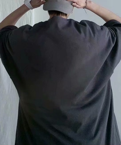 NEW GENTLEMAN（ニュージェントルマン）の「スマイル ワンポイント ビッグT（Tシャツ/カットソー・メンズ・ホワイト/ブラック/グレー/グリーン・M/L/XL）」の13枚目の写真