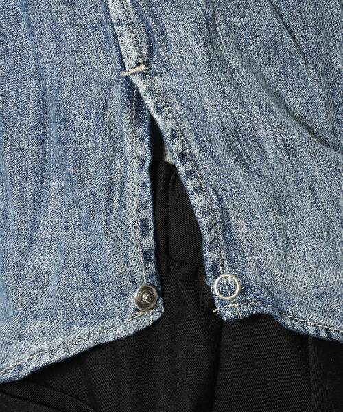 FranCisT_MOR.K.S.（フランシストモークス）の「FranCisT_MOR.K.S./フランシスト モークス/VINTAGE WASHED DENIM LINEN WIRED HOOK SHIRT（シャツ/ブラウス・メンズ・ネイビー・4/3/2）」の8枚目の写真