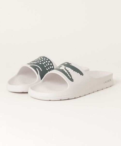 ■LACOSTE■ラコステ レイヤードワニロゴ入りスライドサンダル メンズ SERVE SLIDE 2.0 224 1 CMA 48CMA0010 - ラコステ