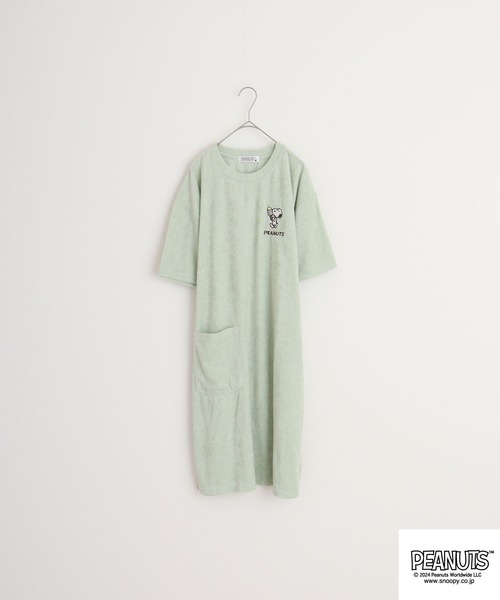 【確認画像】西川パイル生地　snoopy ワンピース　ルームウエア　パジャマ 西川パイル生地 snoopy ワンピース ルームウエア パジャマ