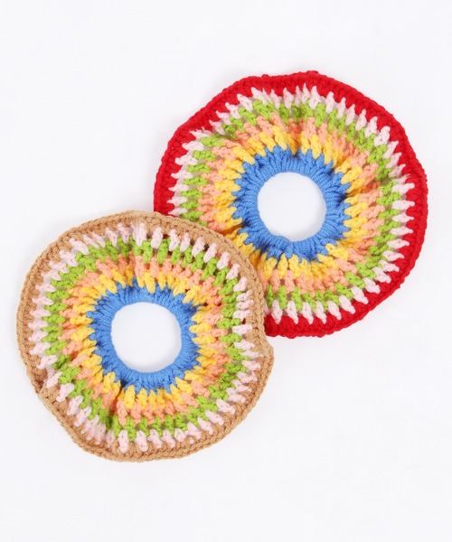 WC（ダブル シー）の「カラフルクロシェヘアゴム（ヘアゴム・レディース・ブラウン/レッド・FREE）」の5枚目の写真