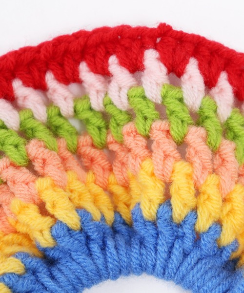 WC（ダブル シー）の「カラフルクロシェヘアゴム（ヘアゴム・レディース・ブラウン/レッド・FREE）」の3枚目の写真