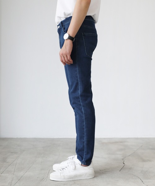 LIL VENDARS(リルヴェンダース)の「ハイストレッチテーパードデニムパンツ(デニムパンツ・メンズ・ブラック/インディゴブルー/ブルー・M/L/XL)」の14枚目の写真