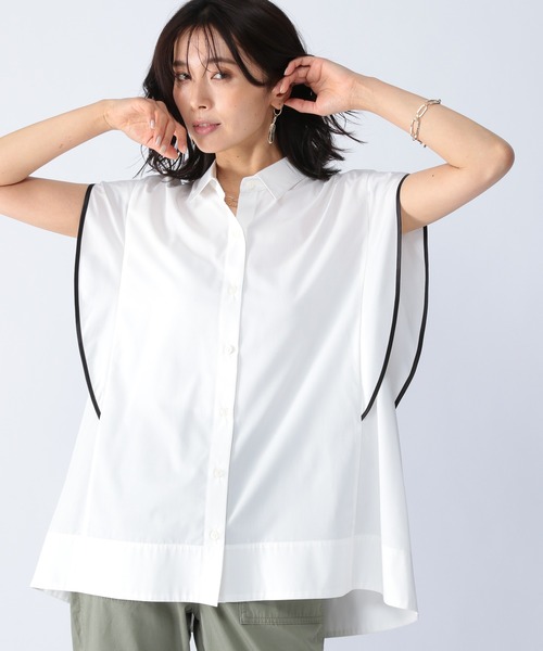 BARNYARDSTORM（バンヤードストーム）の「BARNYARDSTORM / 【WEB限定サイズL】パネルフレンチスリーブブラウス（シャツ/ブラウス・レディース・ブルー/ホワイト/ブラック/カーキ・0/1/2）」の18枚目の写真