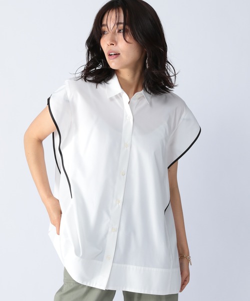 BARNYARDSTORM（バンヤードストーム）の「BARNYARDSTORM / 【WEB限定サイズL】パネルフレンチスリーブブラウス（シャツ/ブラウス・レディース・ブルー/ホワイト/ブラック/カーキ・0/1/2）」の22枚目の写真