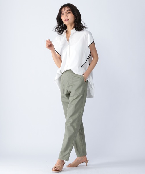 BARNYARDSTORM（バンヤードストーム）の「BARNYARDSTORM / 【WEB限定サイズL】パネルフレンチスリーブブラウス（シャツ/ブラウス・レディース・ブルー/ホワイト/ブラック/カーキ・0/1/2）」の19枚目の写真