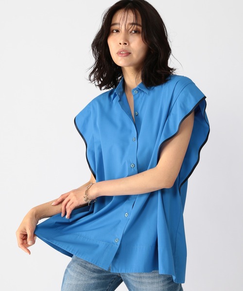 BARNYARDSTORM（バンヤードストーム）の「BARNYARDSTORM / 【WEB限定サイズL】パネルフレンチスリーブブラウス（シャツ/ブラウス・レディース・ブルー/ホワイト/ブラック/カーキ・0/1/2）」の20枚目の写真