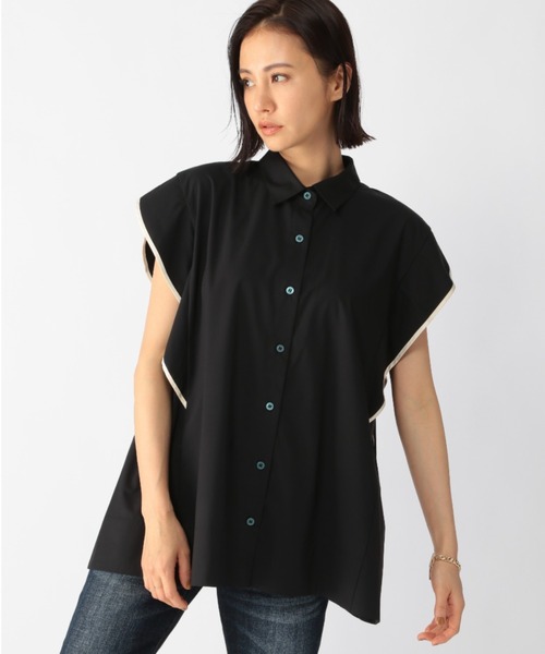 BARNYARDSTORM（バンヤードストーム）の「BARNYARDSTORM / 【WEB限定サイズL】パネルフレンチスリーブブラウス（シャツ/ブラウス・レディース・ブルー/ホワイト/ブラック/カーキ・0/1/2）」の16枚目の写真