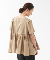 qualite | コットンリネンボイルギャザーブラウス(シャツ/ブラウス)