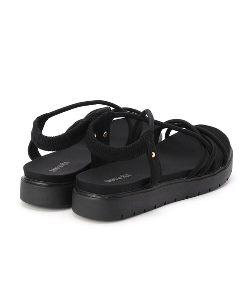 SHOO・LA・RUE（シューラルー）の「◆スポンディングチューブサンダル（サンダル・レディース・ブラック/ベージュ・35/45）」の8枚目の写真