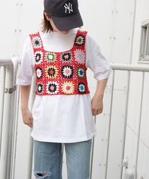 クロシェ編みベスト