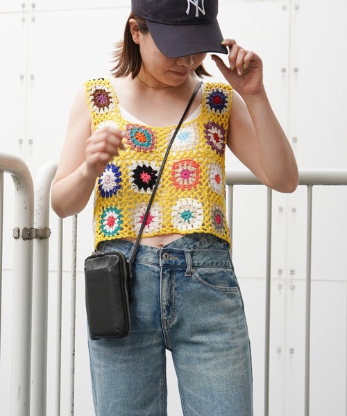 VENCEEXCHANGE(ヴァンスエクスチェンジ)の「クロシェ編みベスト(ベスト・レディース・オフホワイト/ブラック/スカイブルー/パープル/イエロー/レッド・M)」の14枚目の写真