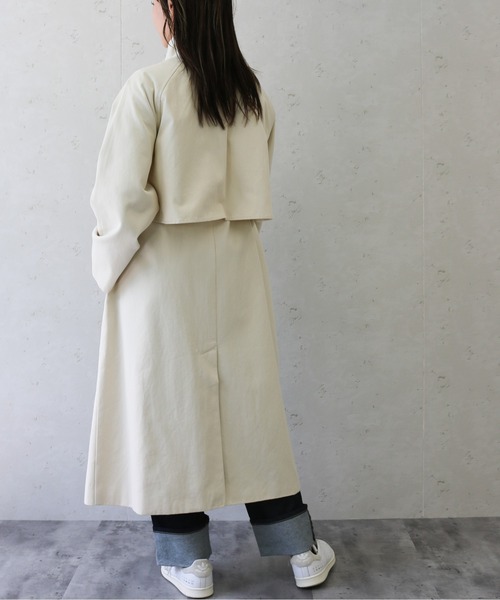 Per sist ence(パーシエンス)の「Per sist ence/パーシエンス ツイルスタンドカラーコート(チェスターコート・レディース・カーキ/オフホワイト・FREE)」の15枚目の写真