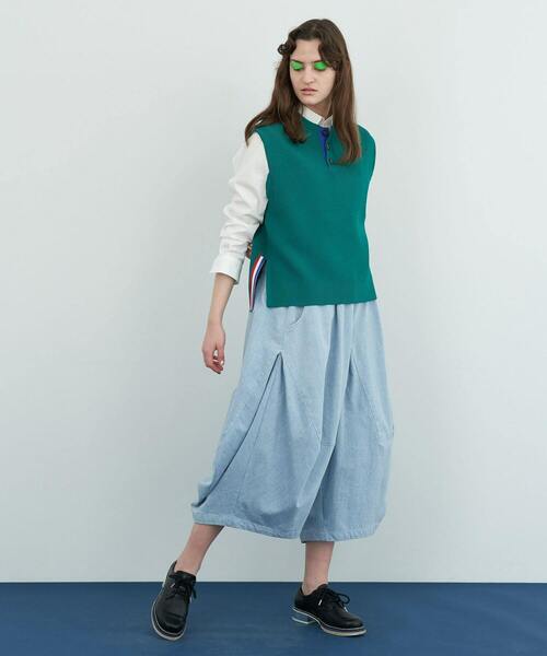 FRAPBOIS（フラボア）の「ヘンリーベスト（ベスト・レディース・グリーン/ベージュ・1/2）」の15枚目の写真