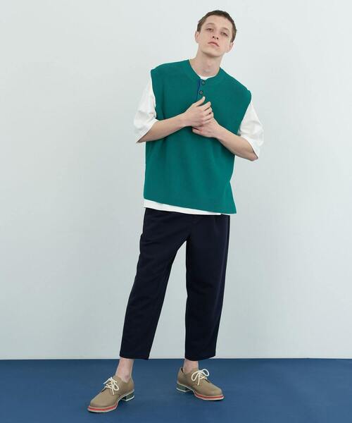 FRAPBOIS（フラボア）の「ヘンリーベスト（ベスト・レディース・グリーン/ベージュ・1/2）」の10枚目の写真