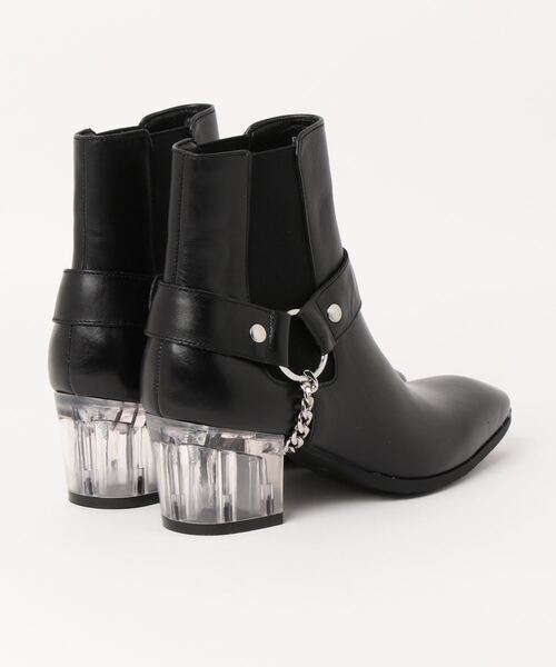 endevice（エンデヴァイス）の「クリアヒール サイドゴアブーツ / リングベルト ヒールブーツ / 日本製（ブーツ・メンズ・ブラック・44/40/42）」の3枚目の写真