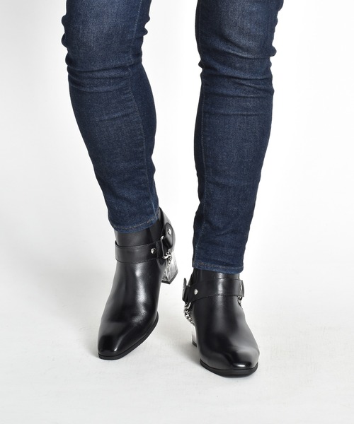 endevice（エンデヴァイス）の「クリアヒール サイドゴアブーツ / リングベルト ヒールブーツ / 日本製（ブーツ・メンズ・ブラック・44/40/42）」の12枚目の写真