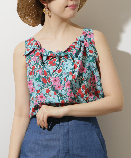 セール】IENA LA BOUCLE RATTIフラワーリボンブラウス（シャツ