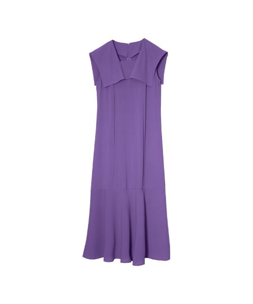 Re:EDIT（リエディ）の「[低身長/高身長サイズ有]ポーラセーラーカラーワンピース（ワンピース・レディース・キャメル/パープル/ブラック・MEDIUM/LARGE/SHORT/TALL）」の3枚目の写真