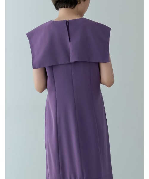 Re:EDIT（リエディ）の「[低身長/高身長サイズ有]ポーラセーラーカラーワンピース（ワンピース・レディース・キャメル/パープル/ブラック・MEDIUM/LARGE/SHORT/TALL）」の18枚目の写真