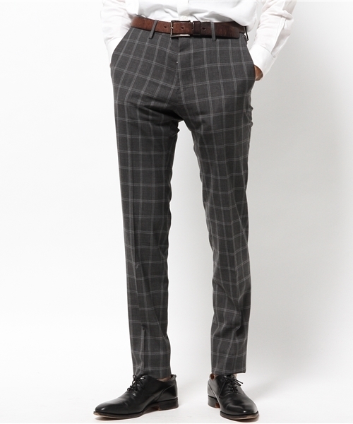 417 EDIFICE（フォーワンセブンエディフィス）の「◇DRESS / ドレス : W/Pウィンドペン スラックス（スーツパンツ・メンズ・ネイビー/チャコールグレー・SMALL/LARGE/MEDIUM）」の15枚目の写真