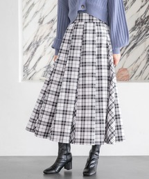 mysty woman | ボリュームチェックフレアスカート 162209(スカート)