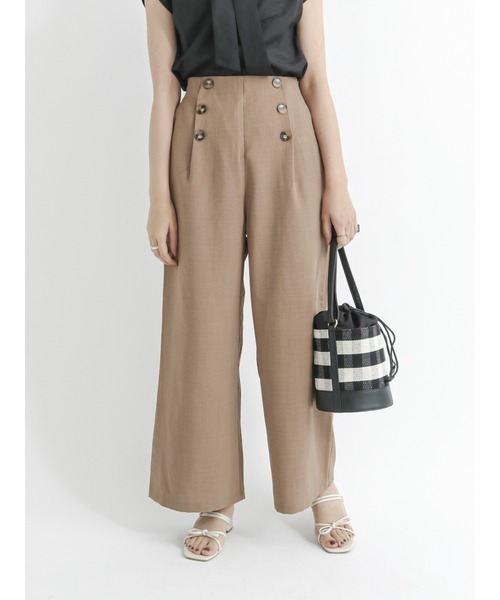 Te chichi TERRASSE（テチチテラス）の「麻調マリンパンツ（その他パンツ・レディース・ベージュ/ネイビー/ブラウン・ﾌﾘ-）」の2枚目の写真