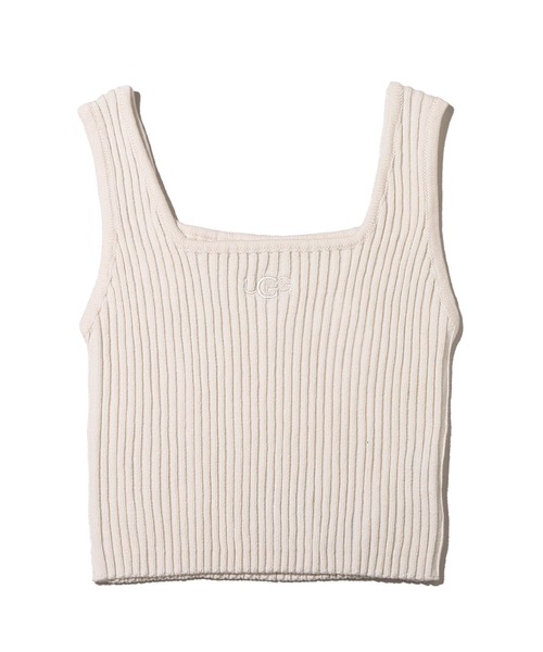 UGG（アグ）の「UGG@mos リブニット タンクトップ / アグ リブニット タンクトップ（タンクトップ・レディース・グリーン/ホワイト/ブラック・L/M）」の2枚目の写真