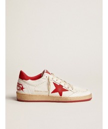 GOLDEN GOOSE Ball Star sneakers white leather-strawberry star & heel tab