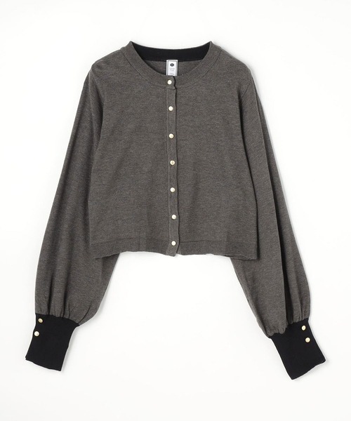 179/WG（イチナナキュウダブルジー）の「配色金ボタンカーディガン（カーディガン/ボレロ・レディース・チャコールグレー/ネイビー/グレー/オフホワイト・FREE）」の7枚目の写真