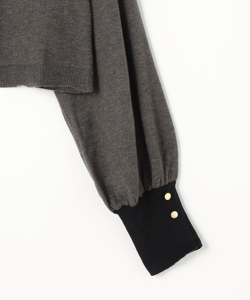 179/WG（イチナナキュウダブルジー）の「配色金ボタンカーディガン（カーディガン/ボレロ・レディース・チャコールグレー/ネイビー/グレー/オフホワイト・FREE）」の11枚目の写真