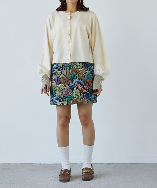 179/WG（イチナナキュウダブルジー）の「配色金ボタンカーディガン（カーディガン/ボレロ・レディース・チャコールグレー/ネイビー/グレー/オフホワイト・FREE）」の20枚目の写真