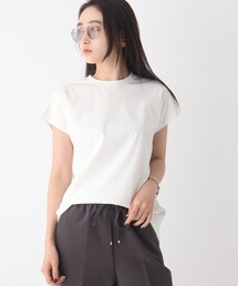 OPAQUE.CLIP | シルキースーピマ フレンチスリーブカットソー【WEB限定サイズ】(Tシャツ/カットソー)